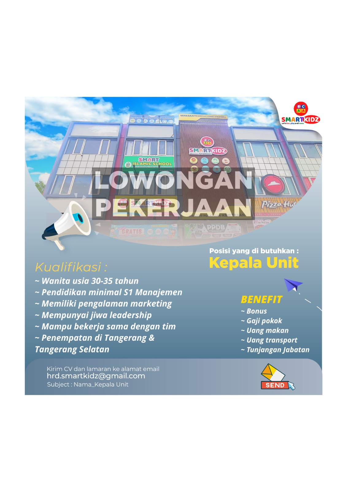 Lowongan Kepala Unit